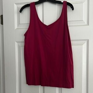 Women's Dark Pink Sleeveless Top